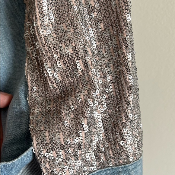 CHICOS YACHT ROCK  DENIM SEQUINED JACKET 🔥👖 - Picture 6 of 7